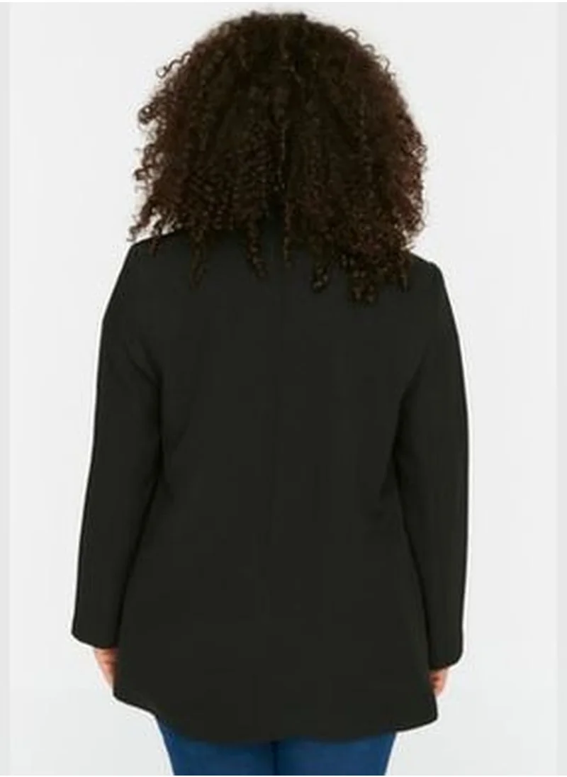 trendyol Black Leopard Lining Detailed Blazer Woven Jacket TBBSS22CE0195