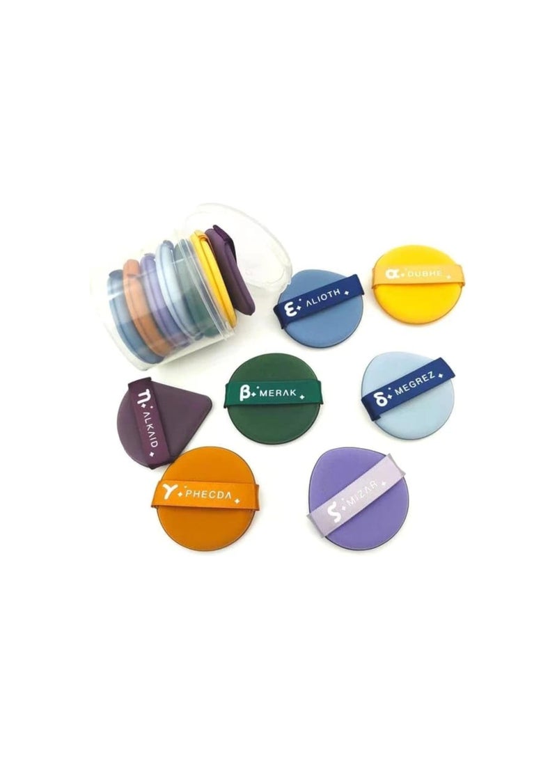 Mn Beauty Sponge Makeup Blender Set Multicolored Foundation Blending Sponges for Cream Powder and Liquid 7Pcs - Image 1