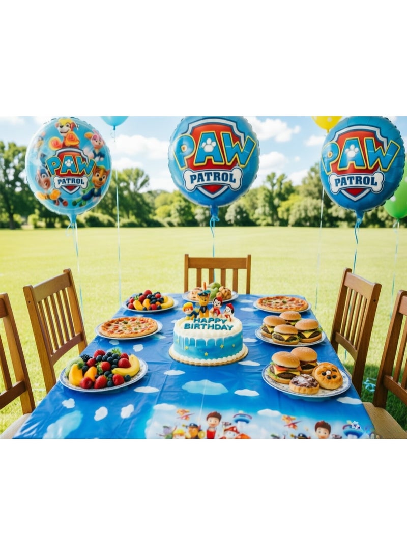 116 PCS Birthday Party Supplies Set - Disposable Tableware Kit with Plates, Cups, Tablecloth, Cake Topper & Decorations for Kids Party - Image 4