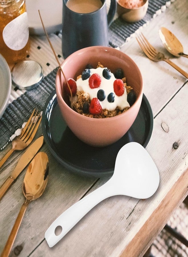مجموعة ملاعق متعددة الاستخدامات من HOLIDYOYO، 6 قطع، مثالية للطبخ المنزلي، مناسبة للشوربة والدقيق، تصميم عميق، مصنوعة من مادة البولي بروبيلين، أبعادها 7.09 × 3.15 × 1.18 بوصة. - Image 3