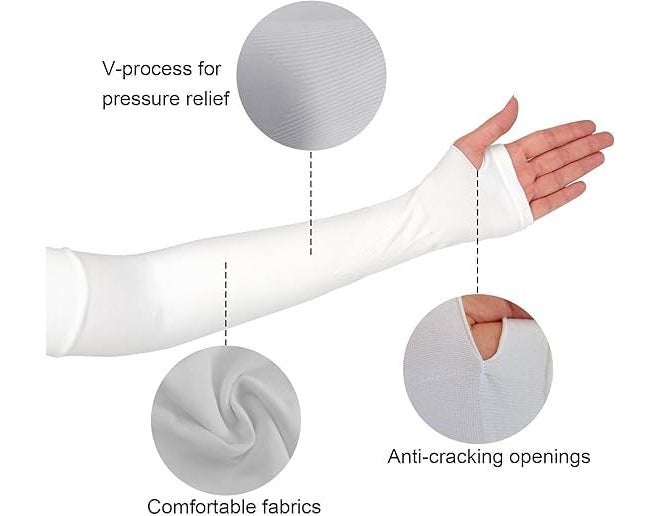 AZARIA Hand Gloves for Sun Protection Arm Sleeves for Men & Women, UPF 50 Arm Cover for Biking, Cricket, Cycling, Golf & Outdoor Sports, Arm Protection Sleeves for Women - Image 4