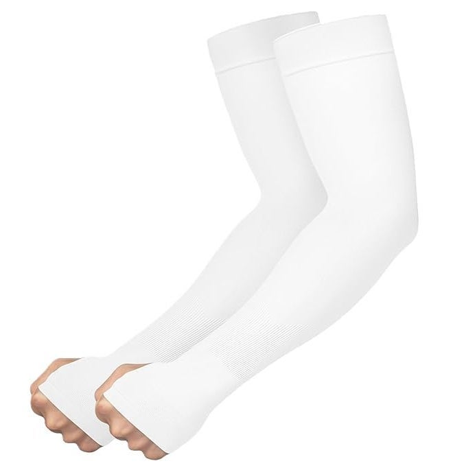 AZARIA Hand Gloves for Sun Protection Arm Sleeves for Men & Women, UPF 50 Arm Cover for Biking, Cricket, Cycling, Golf & Outdoor Sports, Arm Protection Sleeves for Women - Image 1