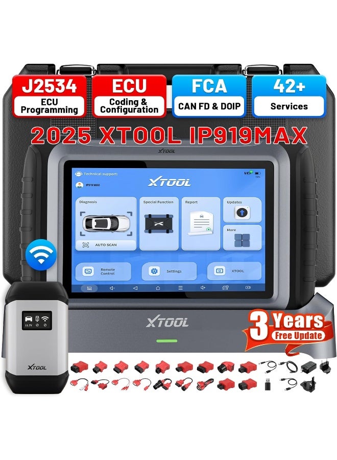 XTOOL XTOOL IP919 MAX OBD2 Scanner with J2534 ECU Programming Scan Tool  - Image 1