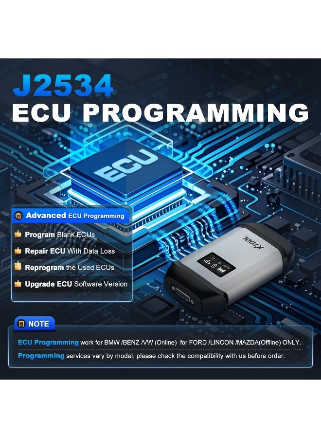 XTOOL XTOOL IP919 MAX OBD2 Scanner with J2534 ECU Programming Scan Tool  - Image 3