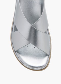 Le Confort Women's Solid Slip-On Cross Strap Sandals  - Image 3