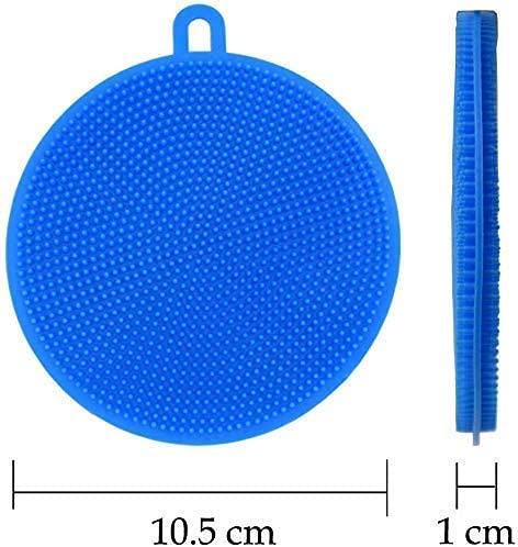 Avenn Avenn Silicone Washing Sponge Antil Silicone Dish Scrubber Fruit and Vegetable Washing Brush Round Scrubber PadScrubs Sponges Multipurpose - Image 4