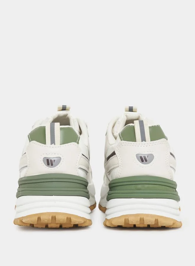 Styli Color Block Lace Up Sneakers