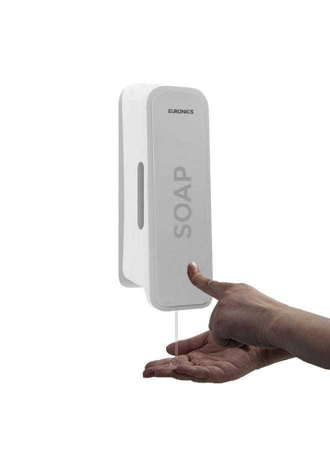 EURONICS Plastic 300 Ml Liquid Soap Dispenser For Bathroom & Offices | Wall Mounted | Ea51, White - Image 1