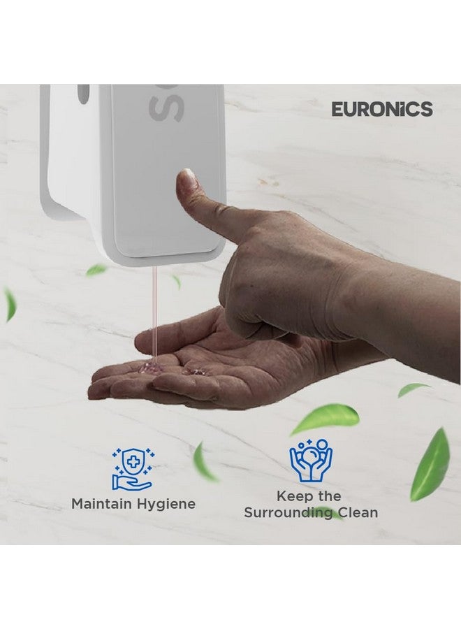 EURONICS Plastic 300 Ml Liquid Soap Dispenser For Bathroom & Offices | Wall Mounted | Ea51, White - Image 3