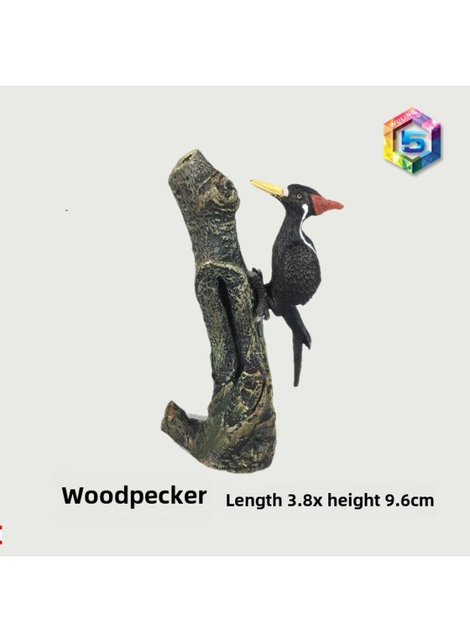 Simulation Animal Insect Model Cognitive Toy Spider Butterfly Bee Cockroach Caterpillar And Other Animal Model Toy-Color:Woodpecker  - Image 1