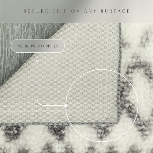 Maples Rugs Abstract Diamond Modern Distressed Kitchen Rugs Non Skid Accent Area Floor Mat [Made in USA], 1'8 x 2'10, Neutral - Image 5