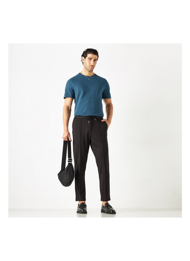Iconic - Textured Crew Neck T-Shirt - Image 1