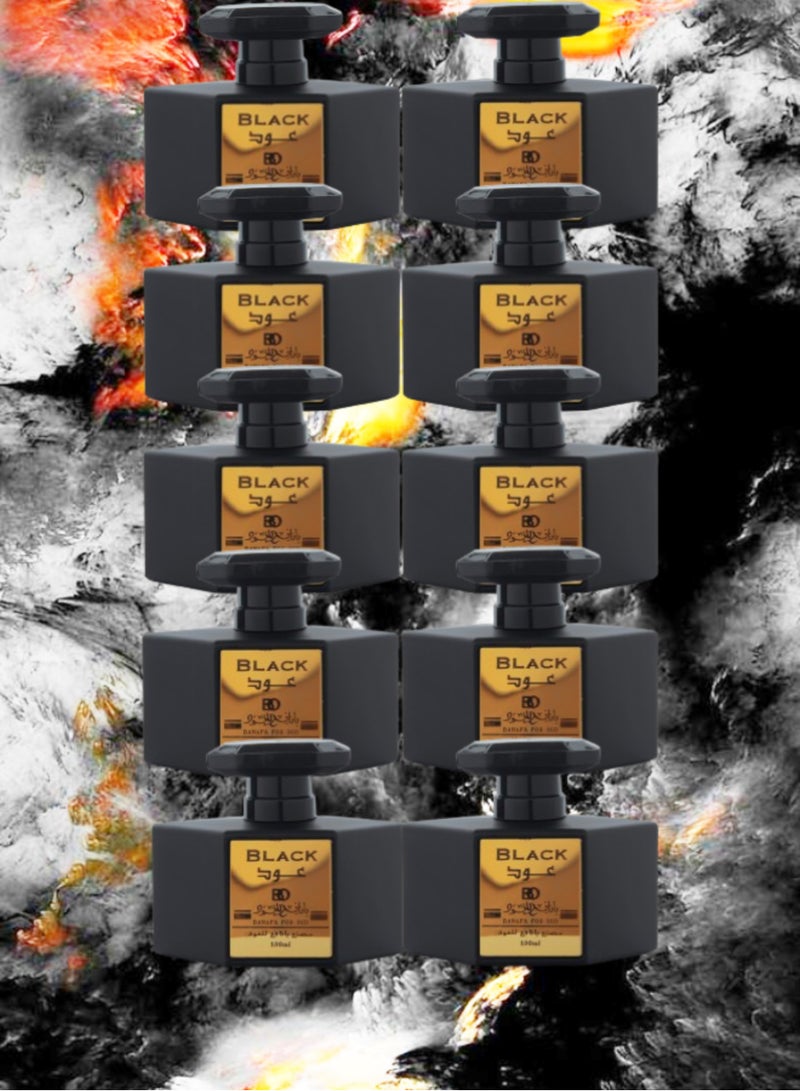 Banafa 10 Pieces Black Oud Perfume 100ml EDP - Image 1