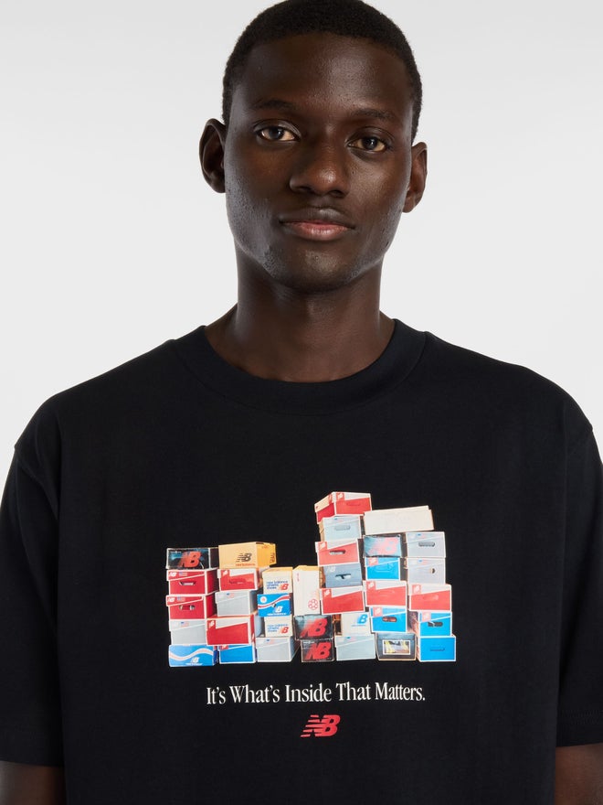 New Balance Black Graphic Print Relaxed Fit T-Shirt - Image 5