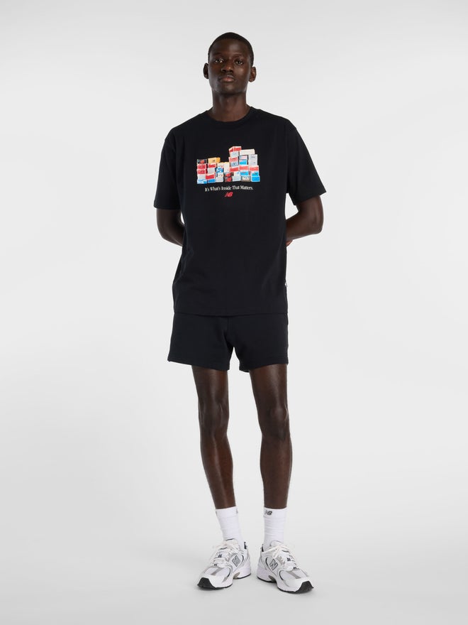 New Balance Black Graphic Print Relaxed Fit T-Shirt - Image 1