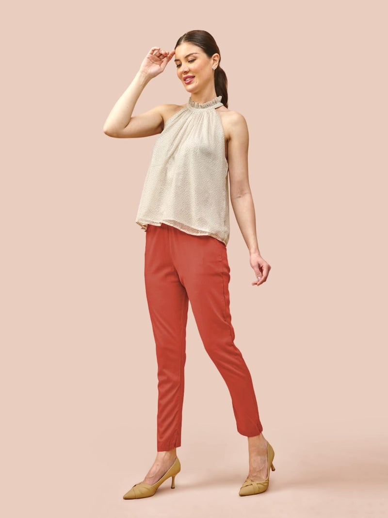 Lyra Cotton Pant for Women – Stylish & Comfortable Slub Cotton Blend with Lycra | Plus Fit | Cross Pocket Design | Color Lock Technology - Image 5