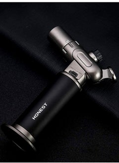 Honest Windproof Torch Lighter Butane Refillable Gas Lighter Double Jet Flame Adjustable (Butane Gas Not Included) for Bakhoor charcoal,Candle,Cooking,Camping,Baking,BBQ  - Image 5