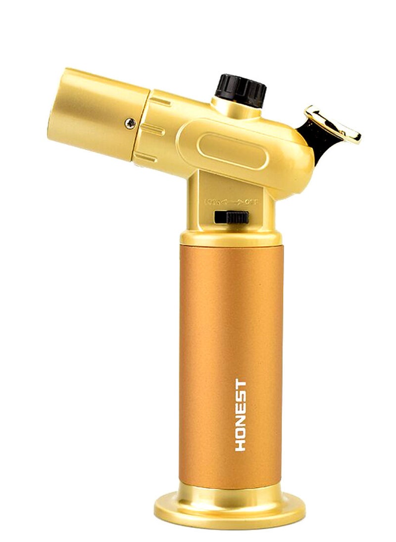 Honest - Windproof Torch Lighter Butane Refillable Gas Lighter Double Jet Flame Adjustable (Butane Gas Not Included) for Bakhoor charcoal,Candle,Cooking,Camping,Baking,BBQ - Image 1