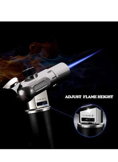 Honest Windproof Torch Lighter Butane Refillable Gas Lighter Double Jet Flame Adjustable (Butane Gas Not Included) for Bakhoor charcoal,Candle,Cooking,Camping,Baking,BBQ  - Image 4
