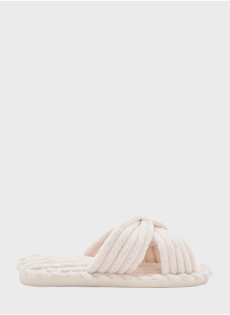 Ginger Bow Detail Bedroom  Slippers