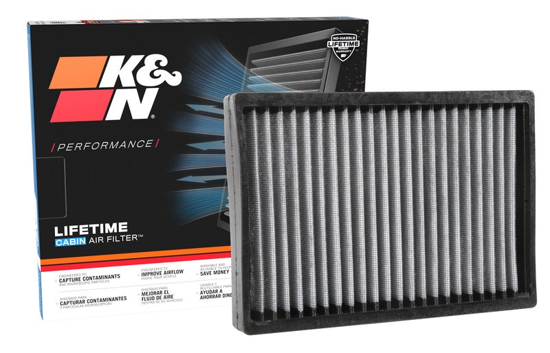K+N K&N LIFETIME Cabin Air Filter: Premium, Washable, Clean Air for your Cabin: Compatible with 2014-2025 Alfa Romeo/Fiat/Jeep/Ram: Tonale, 500, Compass, Renegade, Rampage, VF1014 - Image 1