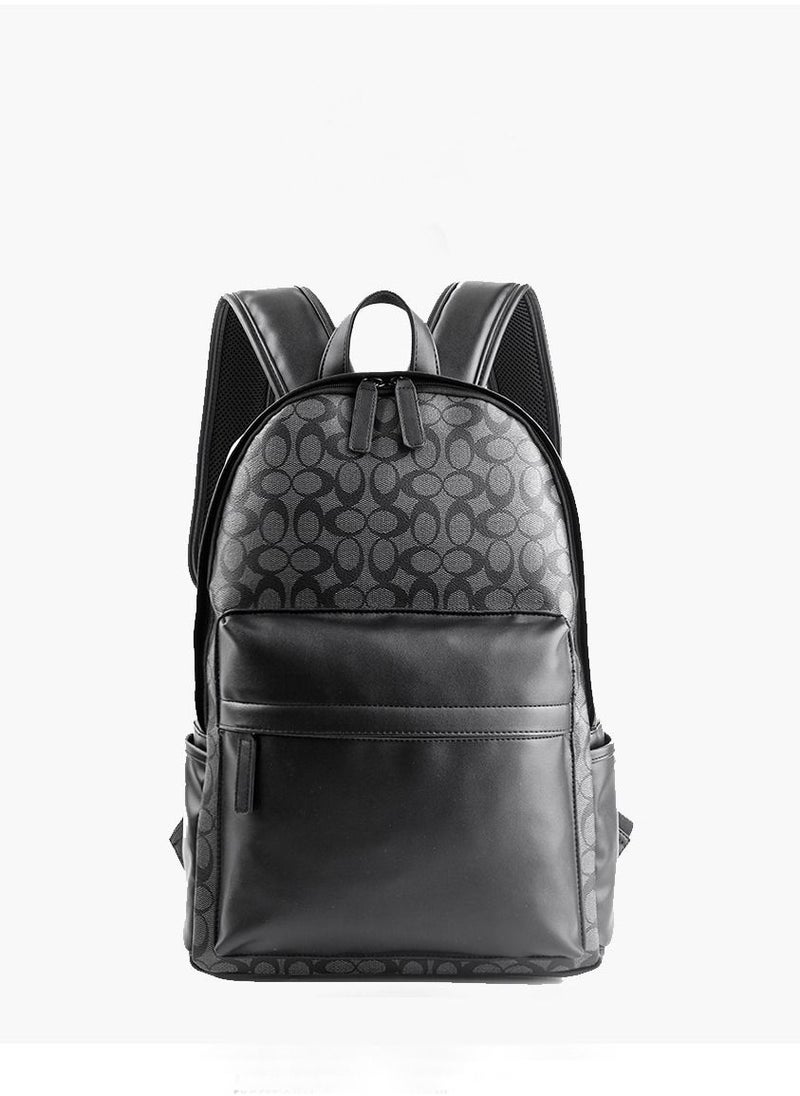 Generic - Leather Laptop Backpack for Men Wowen, School College Bookbag Casual Travel Daypack - Image 1