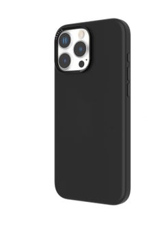 LEVELO Iris Magsafe Liquid Silicone Case For iPhone 16 Pro  Max/ Hybrid Construction / Impact Resistant Corners- Black  - Image 1