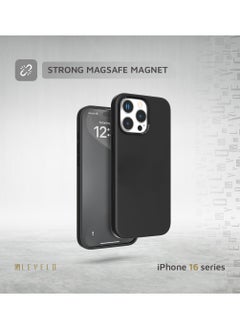 LEVELO Iris Magsafe Liquid Silicone Case For iPhone 16 Pro  Max/ Hybrid Construction / Impact Resistant Corners- Black  - Image 5