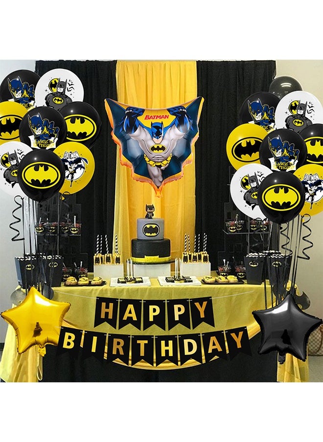 Batman Party Decorations, Birthday Decorations, Balloons Banner, Batman Tablecloth Birthday Party Supplies  - Image 2