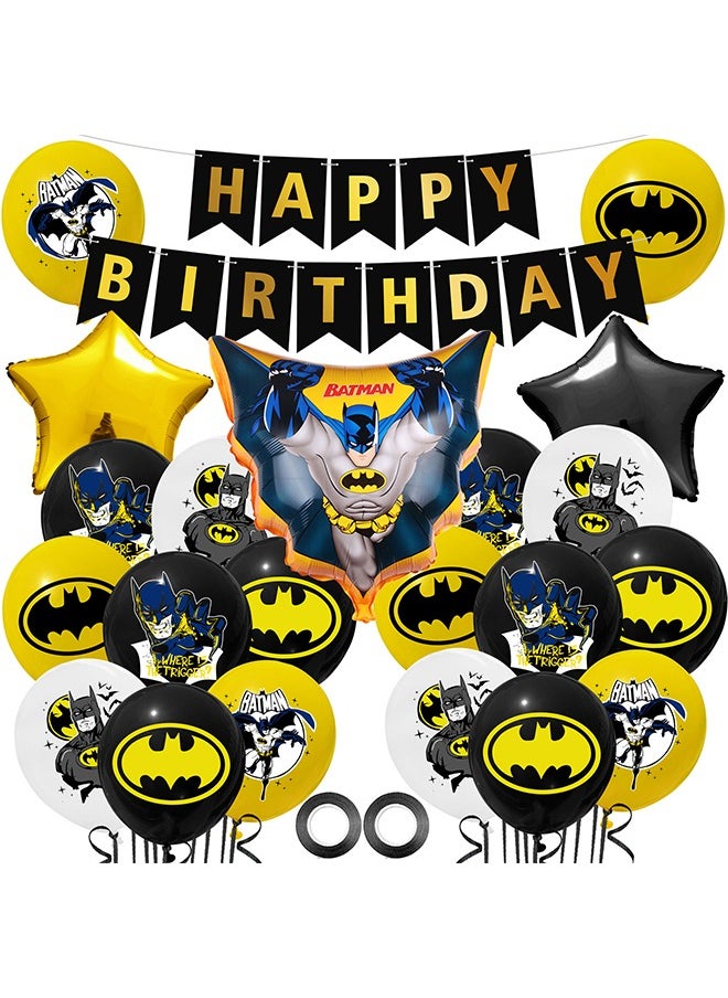 Batman Party Decorations, Birthday Decorations, Balloons Banner, Batman Tablecloth Birthday Party Supplies  - Image 4
