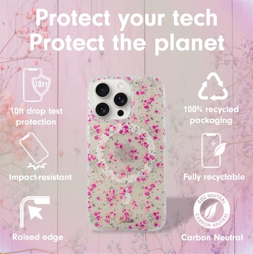 Sonix Case for iPhone 14 Pro Max | Compatible with MagSafe | 10ft Drop Tested | Cottage Floral Pink - Image 4
