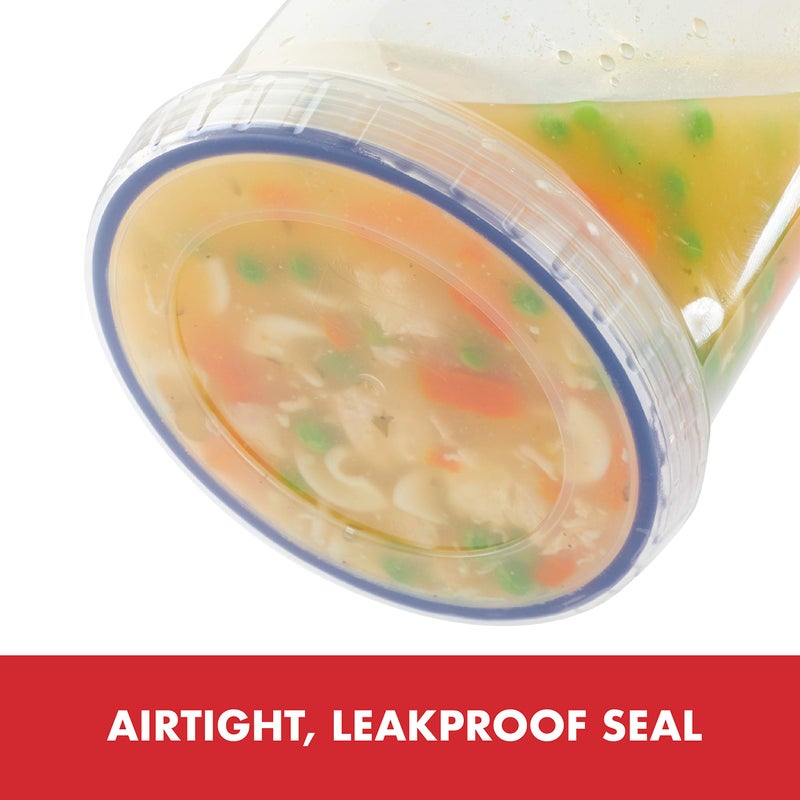 LocknLock LOCK & LOCK Easy Essentials Twist Food Storage lids/Airtight containers  BPA Free  Short-22 oz-for Fruits  Clear  - Image 5