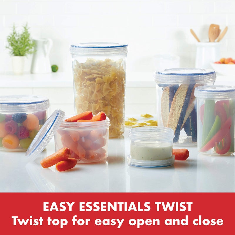 LocknLock LOCK & LOCK Easy Essentials Twist Food Storage lids/Airtight containers  BPA Free  Short-22 oz-for Fruits  Clear  - Image 4