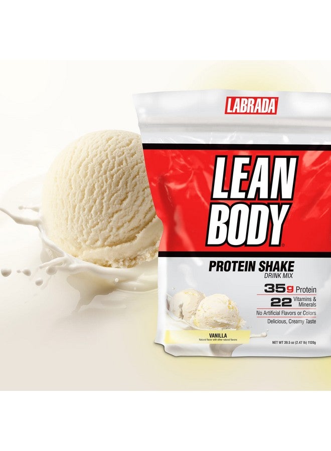 LABRADA Nutrition Lean Body Hi-Protein Meal Replacement Shake, Vanilla, 2.47-Pound Tub Packaging May Vary - Image 2