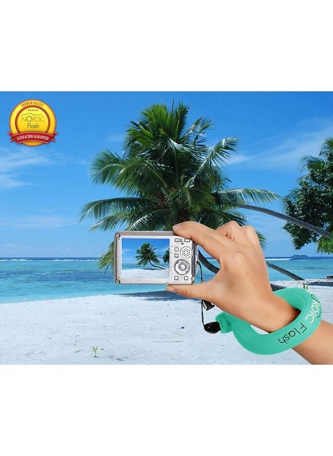 Nordic Flash - Waterproof Camera Float (2-pack) Floating Strap for Underwater GoPro, Panasonic Lumix, Nikon AW110, etc. - Floats Your Device - Image 1