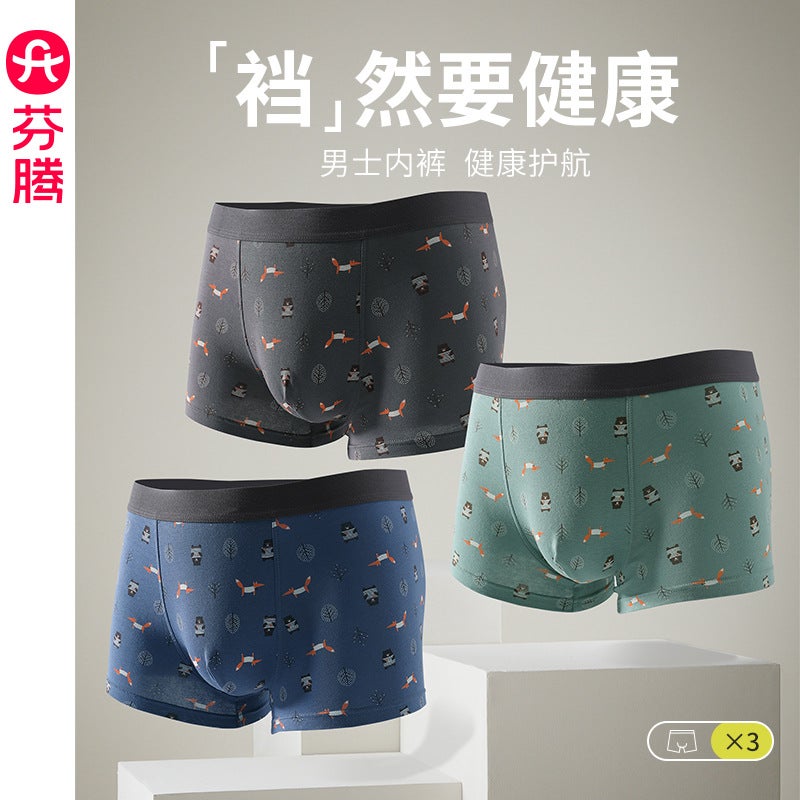 Breathable Cotton Men's Boxer Briefs 3-Pack - Image 2