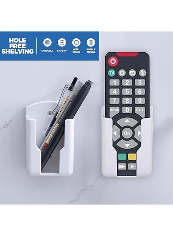 حامل التحكم عن بعد 5 جهاز كمبيوتر شخصي ، منظم التحكم عن بعد ذاتي اللصق الجدار ، منظم صندوق التخزين للكشك الليلي ، جنب السرير ، أو المساحات الصغيرة ، يحافظ على أجهزة التحكم عن بعد نظيفة وفي متناول اليد (أبيض) - Image 2