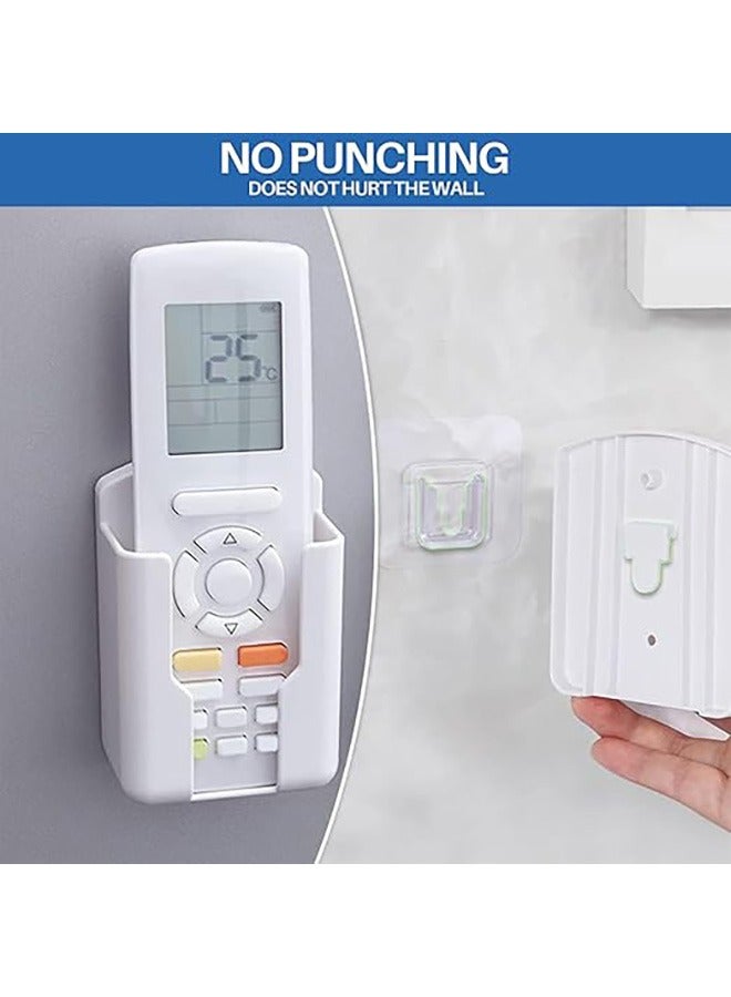 حامل التحكم عن بعد 5 جهاز كمبيوتر شخصي ، منظم التحكم عن بعد ذاتي اللصق الجدار ، منظم صندوق التخزين للكشك الليلي ، جنب السرير ، أو المساحات الصغيرة ، يحافظ على أجهزة التحكم عن بعد نظيفة وفي متناول اليد (أبيض) - Image 3