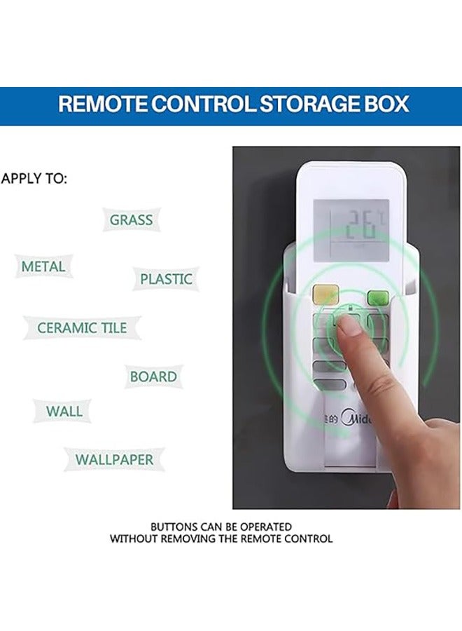 حامل التحكم عن بعد 5 جهاز كمبيوتر شخصي ، منظم التحكم عن بعد ذاتي اللصق الجدار ، منظم صندوق التخزين للكشك الليلي ، جنب السرير ، أو المساحات الصغيرة ، يحافظ على أجهزة التحكم عن بعد نظيفة وفي متناول اليد (أبيض) - Image 5
