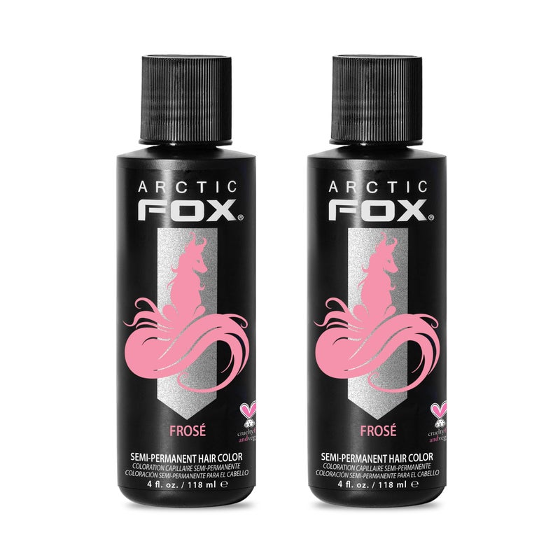Arctic Fox Semi-Permanent Hair Dye, Vegan & Cruelty-Free, Pastel Pink FrosÃ©, Ammonia-Free, Conditioning Color for All Hair Types, Long Lasting, 4 Fl Oz (Pack of 2) - Image 1