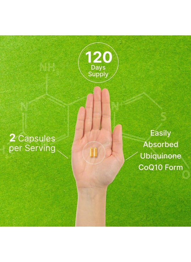 ملحق الصفقة CoQ10 100mg، 240 كبسولة - مع حمض أوميجا 3 الدهني 100mg - مكملات إنزيم Q10 الحيوي - دعم مضاد للأكسدة لصحة القلب والطاقة والدماغ - غير معدل وراثيًا  - Image 5