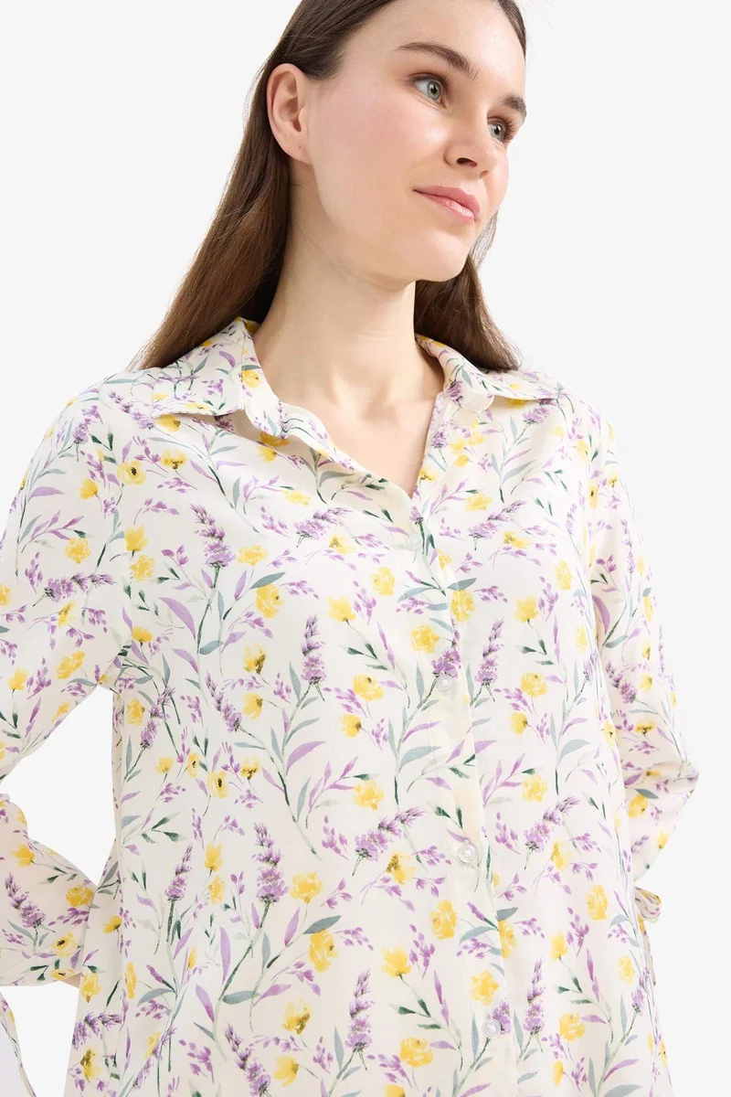 Defacto Loose Fit Shirt Collar Long Sleeve Shirt