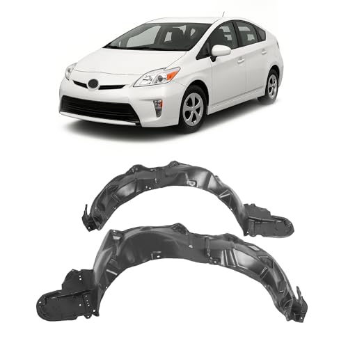 ALMULOO Front Fender Liner Compatible with 2010-2015 Toyota Prius Replacement for TO1248158 TO1249158 5387647070 5387547030 w/o Insulation Foam Wheel Liner Splash Shields Guard Inner Panel - Image 1
