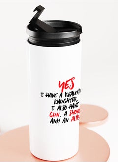 LIT White Tumbler Protective Dad Gift Straight Tumbler Dad Daughter Gifts Funny Best Dad Qote  - Image 4