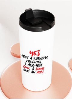 LIT White Tumbler Protective Dad Gift Straight Tumbler Dad Daughter Gifts Funny Best Dad Qote  - Image 3