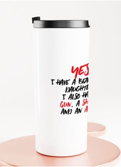 LIT White Tumbler Protective Dad Gift Straight Tumbler Dad Daughter Gifts Funny Best Dad Qote  - Image 2