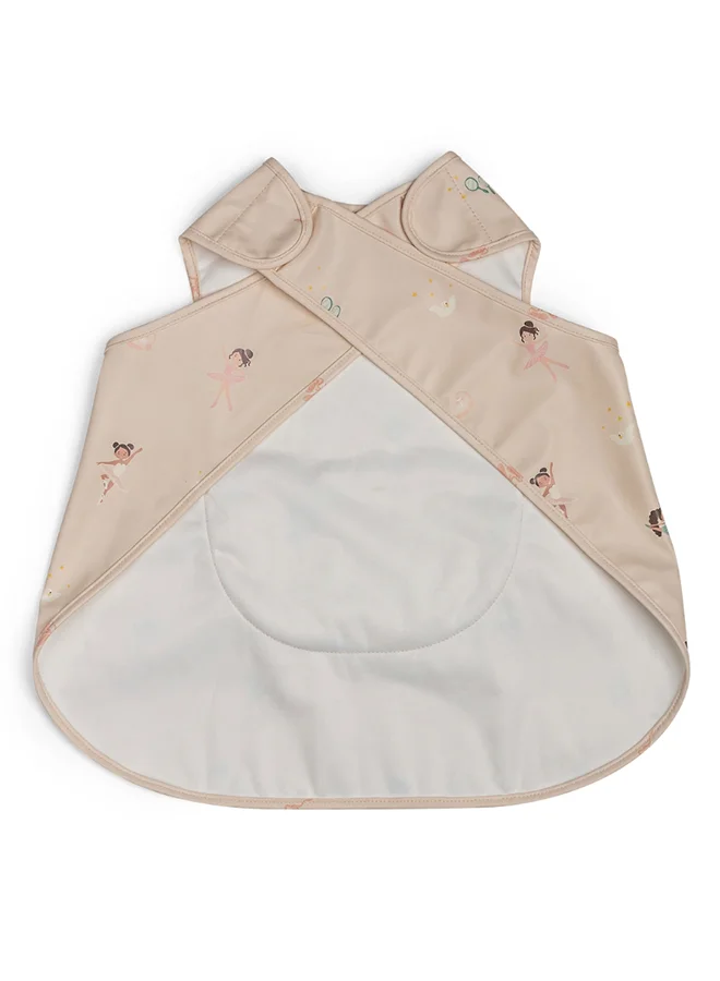 سترون Apron Bib Ballerina - Waterproof Baby Bib for Feeding And Mess-Free Eating