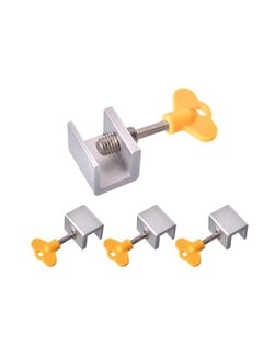 Pack Of 4 Sliding Window Lock With Security Lock Silver/Yellow 1.18 x 0.94 x 0.9inch - pzsku/Z6C19694C117EE3274910Z/45/_/1694591407/4ac10af5-364d-460e-86d1-4d36773194ba