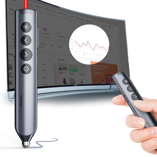 Norwii N10 Bluetooth Presentation Remote with Stylus Pen for Touch Screen, Advanced Digital Highlighting Presenter Clicker, 50M Range Metal Shell - Image 1