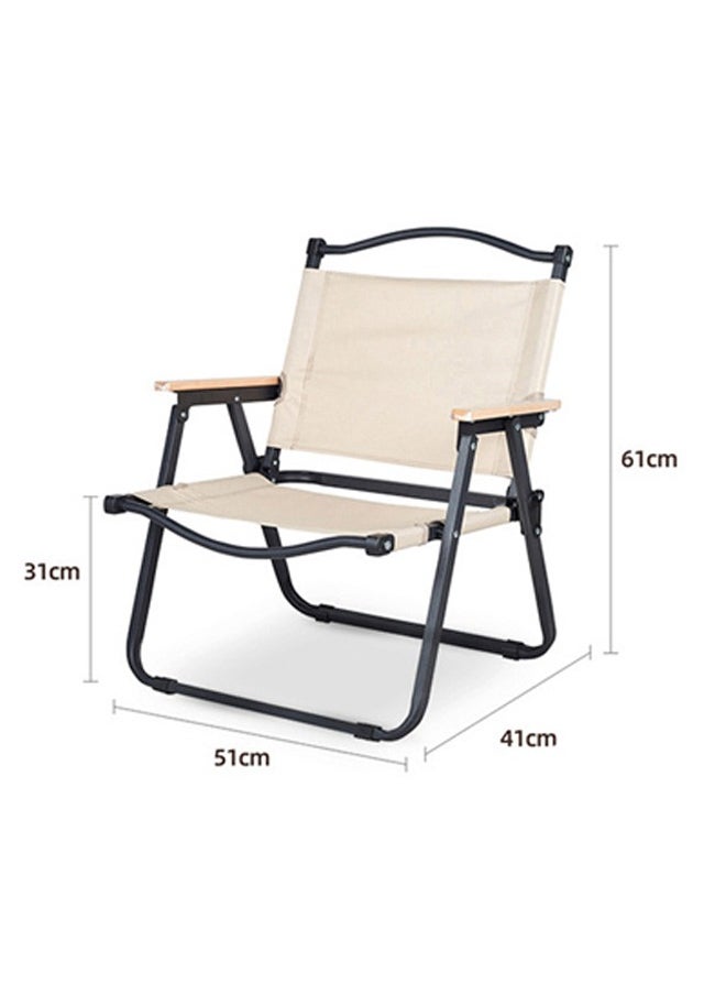 NKX - Portable Folding Table with 4 Chairs Set Wooden table Outdoor and Indoor Picnic Camping set - Image 1